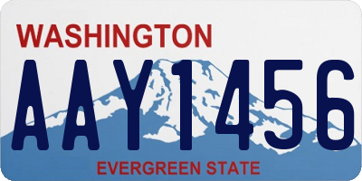 WA license plate AAY1456