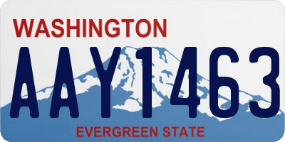 WA license plate AAY1463