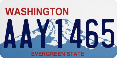WA license plate AAY1465