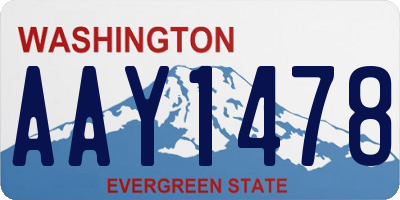 WA license plate AAY1478