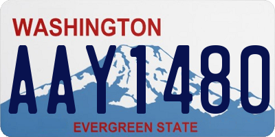 WA license plate AAY1480