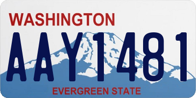 WA license plate AAY1481