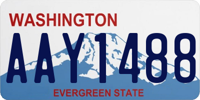 WA license plate AAY1488
