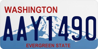 WA license plate AAY1490
