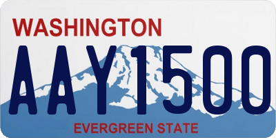 WA license plate AAY1500