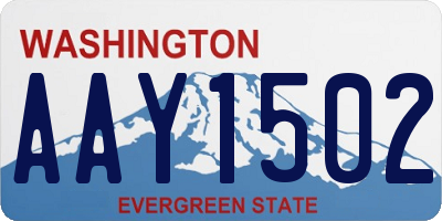WA license plate AAY1502