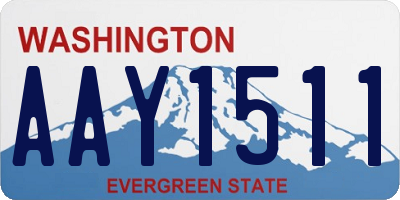 WA license plate AAY1511