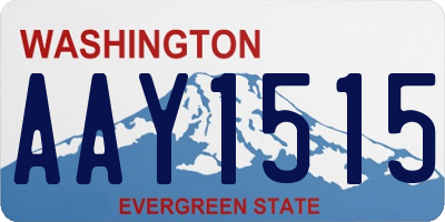 WA license plate AAY1515