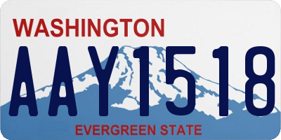 WA license plate AAY1518