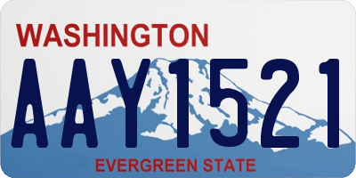 WA license plate AAY1521
