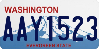 WA license plate AAY1523