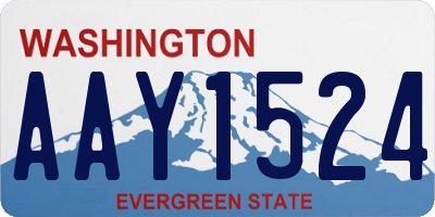 WA license plate AAY1524