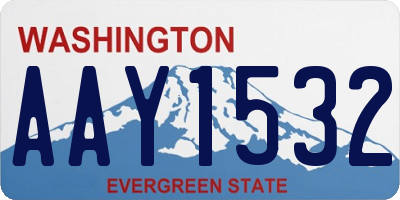 WA license plate AAY1532