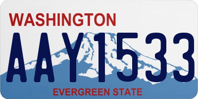 WA license plate AAY1533