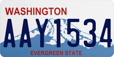 WA license plate AAY1534