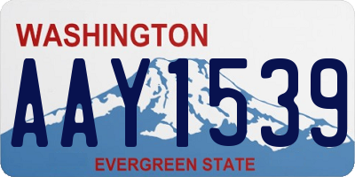 WA license plate AAY1539