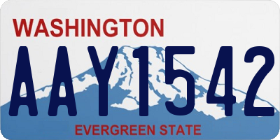 WA license plate AAY1542