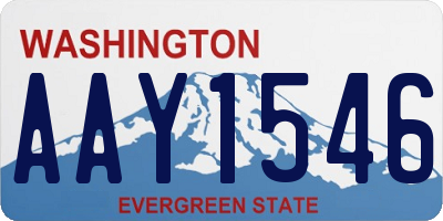 WA license plate AAY1546