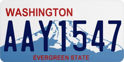 WA license plate AAY1547