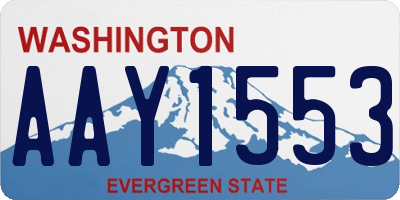 WA license plate AAY1553