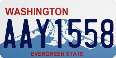 WA license plate AAY1558
