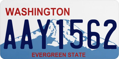 WA license plate AAY1562