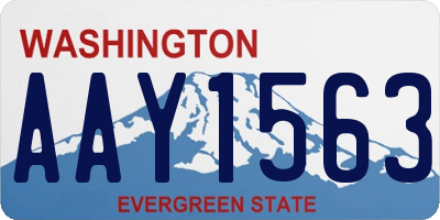 WA license plate AAY1563