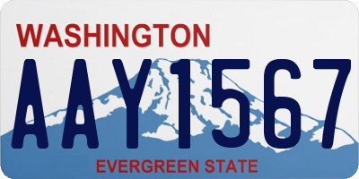 WA license plate AAY1567