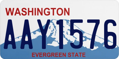 WA license plate AAY1576