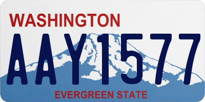 WA license plate AAY1577