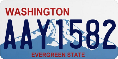 WA license plate AAY1582