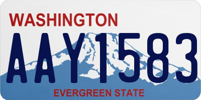 WA license plate AAY1583
