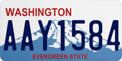 WA license plate AAY1584