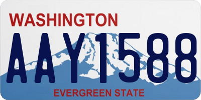 WA license plate AAY1588