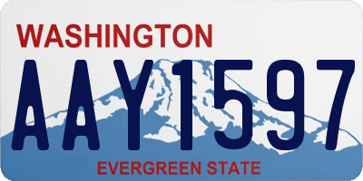 WA license plate AAY1597