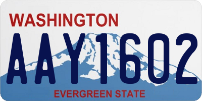 WA license plate AAY1602