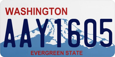 WA license plate AAY1605