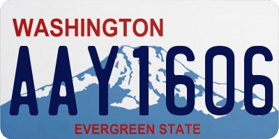 WA license plate AAY1606