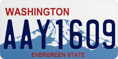 WA license plate AAY1609