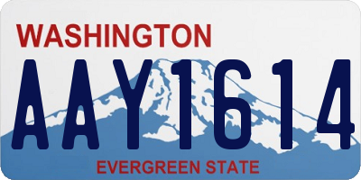 WA license plate AAY1614