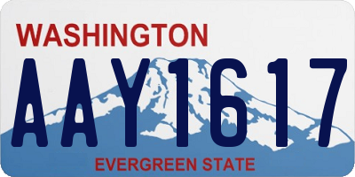 WA license plate AAY1617