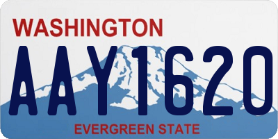 WA license plate AAY1620