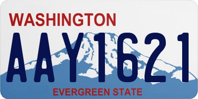 WA license plate AAY1621