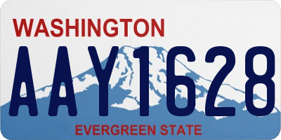WA license plate AAY1628