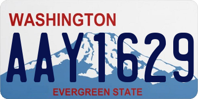 WA license plate AAY1629