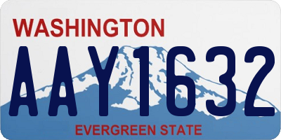 WA license plate AAY1632