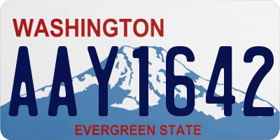 WA license plate AAY1642