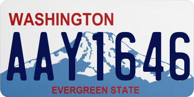WA license plate AAY1646