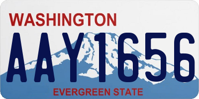 WA license plate AAY1656