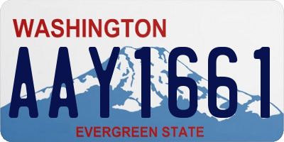 WA license plate AAY1661
